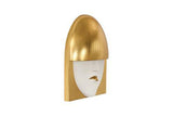 Phillips Collection Fashion Faces Wall Art Large Pout White and Gold Leaf Accent