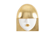 Phillips Collection Fashion Faces Wall Art Large Kiss White and Gold Leaf Accent