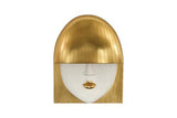 Phillips Collection Fashion Faces Wall Art Large Kiss White and Gold Leaf Accent