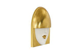 Phillips Collection Fashion Faces Wall Art Large Smile White and Gold Leaf Accent