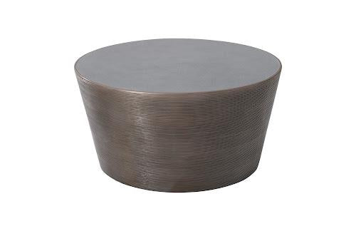Phillips Collection Kono Bronze Finish with Concrete Top Coffee Table