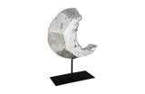 Phillips Collection Cast Eroded Wood Circle on Stand Silver Leaf Assorted Tabletop
