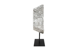 Phillips Collection Cast Eroded Wood Circle on Stand Silver Leaf Assorted Tabletop