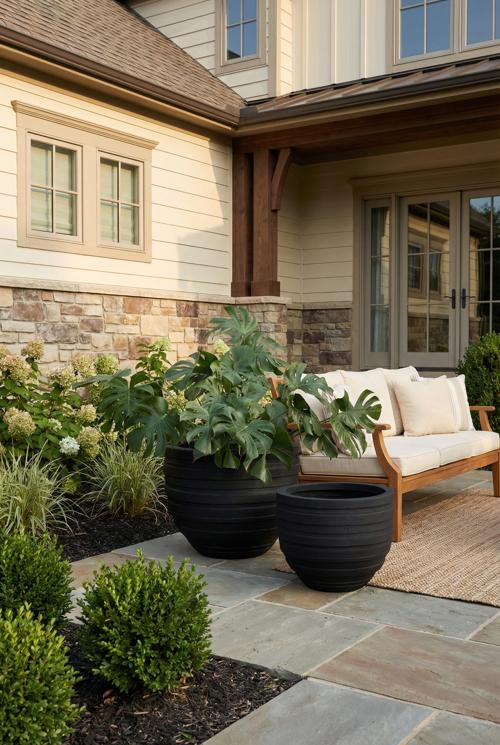 Phillips Collection June , Black, SM Black Planter