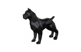 Phillips Collection Pitbull Facet Sculpture Matte Black Accent