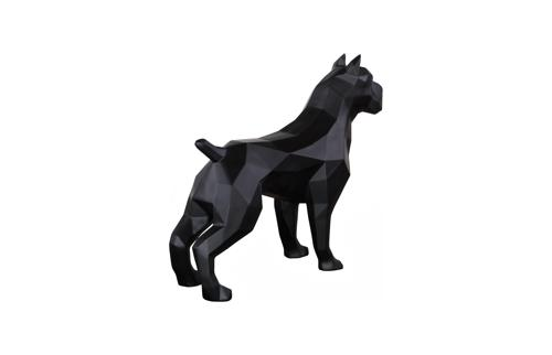 Phillips Collection Pitbull Facet Sculpture Matte Black Accent