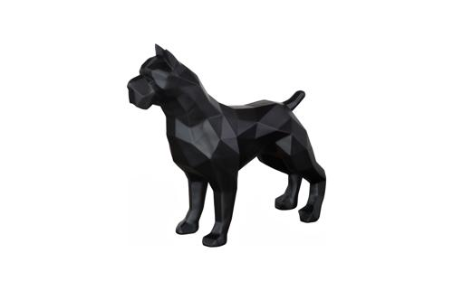 Phillips Collection Pitbull Facet Sculpture Matte Black Accent