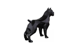 Phillips Collection Pitbull Facet Sculpture Matte Black Accent