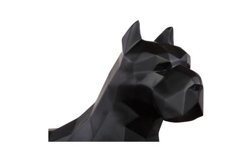 Phillips Collection Pitbull Facet Sculpture Matte Black Accent