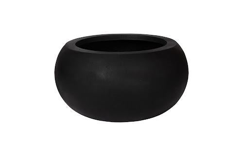 Phillips Collection Rounded , Large, Black Black Planter