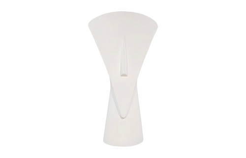 Phillips Collection Cycladic Head, Sculpture, Triangle White Stone Accent