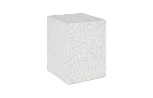 Phillips Collection String Theory Pedestal White Stone Small Accent