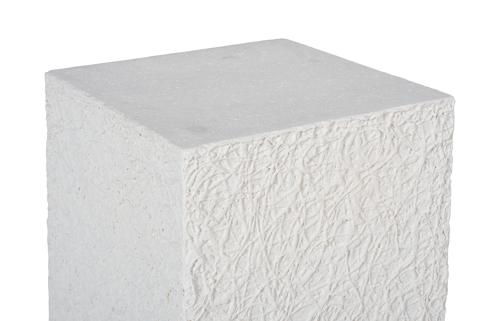 Phillips Collection String Theory Pedestal White Stone Small Accent