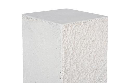 Phillips Collection String Theory Pedestal White Stone Medium Accent