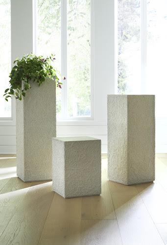 Phillips Collection String Theory Pedestal White Stone Medium Accent