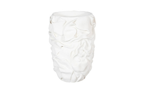 Phillips Collection Drape White Stone Planter