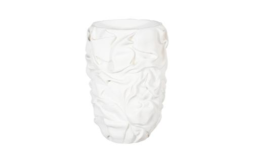 Phillips Collection Drape White Stone Planter