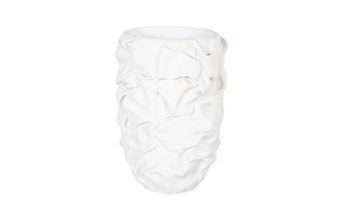 Phillips Collection Drape White Stone Planter