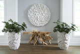 Phillips Collection Drape White Stone Planter