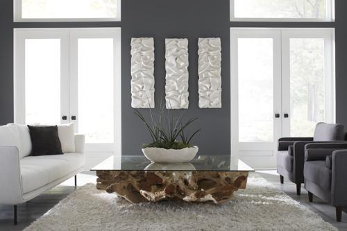 Phillips Collection Drape Wall Art White Stone Accent