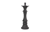 Phillips Collection Queen Chess Sculpture, Cast Stone Black Black Accent