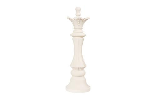 Phillips Collection Queen Chess Sculpture, Cast Stone White White Accent
