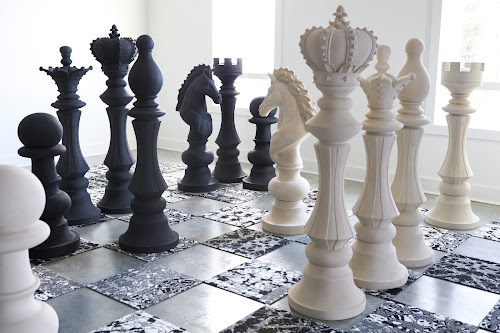 Phillips Collection Queen Chess Sculpture, Cast Stone White White Accent