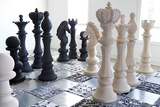 Phillips Collection Queen Chess Sculpture, Cast Stone White White Accent