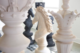 Phillips Collection Queen Chess Sculpture, Cast Stone White White Accent