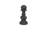 Phillips Collection Pawn Chess Sculpture, Cast Stone Black Black Accent