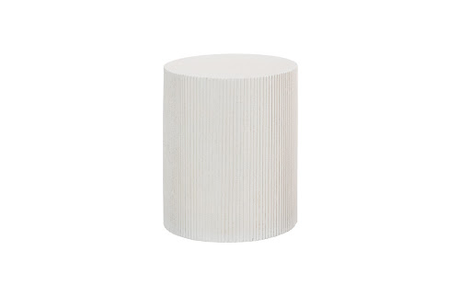 Phillips Collection Groovy , White Stone White Side Table