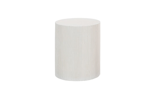 Phillips Collection Groovy , White Stone White Side Table