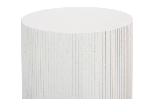 Phillips Collection Groovy , White Stone White Side Table