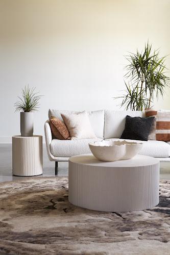 Phillips Collection Groovy , White Stone White Side Table