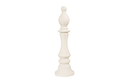 Phillips Collection Bishop Chess Sculpture Cast Stone White Accent