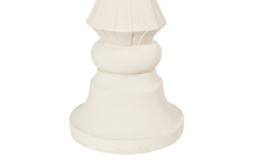 Phillips Collection Bishop Chess Sculpture Cast Stone White Accent