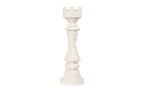 Phillips Collection Rook Chess Sculpture Cast Stone White Accent