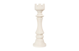 Phillips Collection Rook Chess Sculpture Cast Stone White Accent