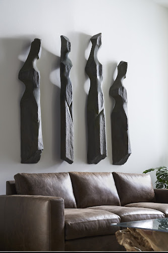 Phillips Collection Cast Women Wall Art, F, Splinter Stone Finish Green Accent