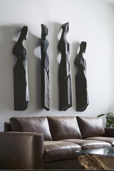 Phillips Collection Cast Women Wall Art, F, Splinter Stone Finish Green Accent