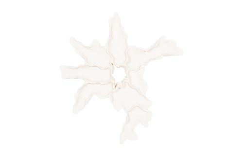 Phillips Collection Contour Cast Root Flower Wall Art White Stone Accent