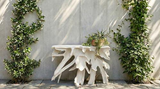 Phillips Collection Contour Cast Root White Stone Console