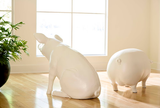 Phillips Collection Pig Sculpture Standing Off White Accent