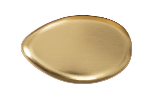 Phillips Collection River Stone , Gold Leaf, Small Gold Coffee Table