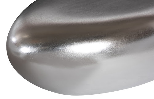 Phillips Collection River Stone , Silver Leaf, Small Silver Coffee Table