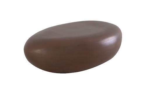 Phillips Collection River Stone , Bronze, Small Brown Coffee Table