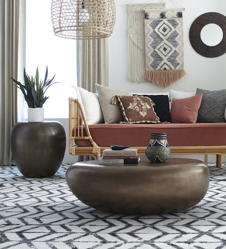 Phillips Collection River Stone , Bronze, Small Brown Coffee Table