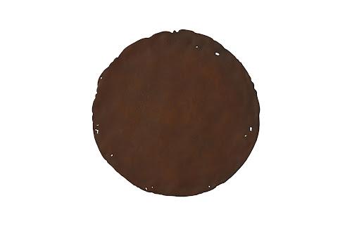 Phillips Collection Cast Oil Drum Wall Discs Resin Rust Finish Set of 4 Wall Art