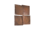 Phillips Collection Cast Square Oil Drum Wall Tiles Resin Rust Finish Set of 4 Wall Art