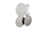 Phillips Collection Cast Oil Drum Wall Discs Silver Leaf Set of 4 Wall Art